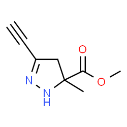 1H-Pyrazole-5-carboxylicacid,3-ethynyl-4,5-dihydro-5-methyl-,methylester(9CI) structure