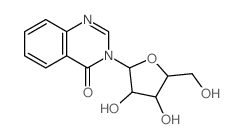 4(3H)-Quinazolinone, 3-b-D-ribofuranosyl- structure