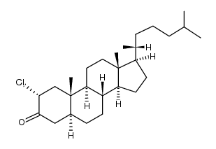 2α-chloro-5α-cholestan-3-one结构式