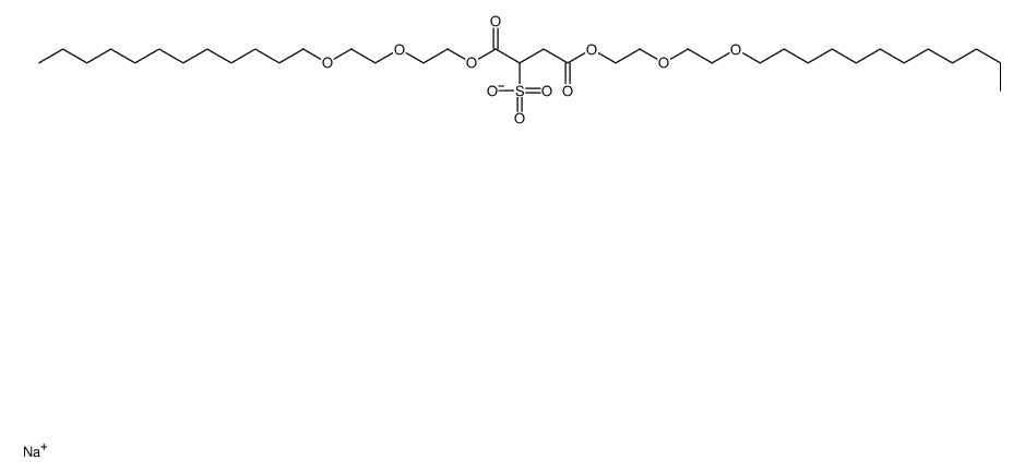 sodium 1,4-bis[2-[2-(dodecyloxy)ethoxy]ethyl] sulphonatosuccinate Structure