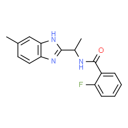 2-FLUORO-N-[1-(5-METHYL-1H-1,3-BENZIMIDAZOL-2-YL)ETHYL]BENZENECARBOXAMIDE结构式