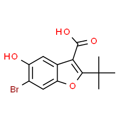 6-bromo-2-(tert-butyl)-5-hydroxybenzofuran-3-carboxylic acid Structure