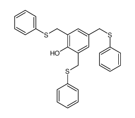 2,4,6-tris(phenylsulfanylmethyl)phenol结构式