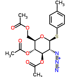 4-METHYLPHENYL2-AZIDO-2-DEOXY-1-THIO-BETA-D-GLUCOPYRANOSIDE-3,4,6-TRIACETATE structure