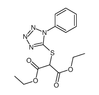 diethyl 2-(1-phenyltetrazol-5-yl)sulfanylpropanedioate结构式