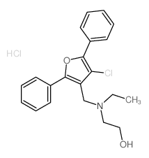 Ethanol,2-[[(4-chloro-2,5-diphenyl-3-furanyl)methyl]ethylamino]-, hydrochloride (1:1)结构式