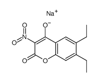 6,7 -Diethyl-4-hydroxy-3-nitrocoumarin sodium salt Structure