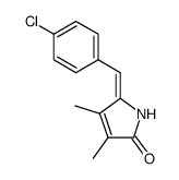 5-[1-(4-Chloro-phenyl)-meth-(E)-ylidene]-3,4-dimethyl-1,5-dihydro-pyrrol-2-one Structure