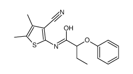 N-(3-cyano-4,5-dimethylthiophen-2-yl)-2-phenoxybutanamide Structure