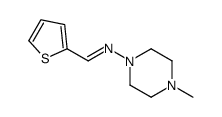 (E)-N-(4-methylpiperazin-1-yl)-1-thiophen-2-ylmethanimine结构式