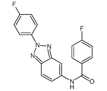 4-fluoro-N-[2-(4-fluorophenyl)benzotriazol-5-yl]benzamide结构式