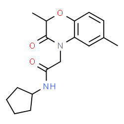 4H-1,4-Benzoxazine-4-acetamide,N-cyclopentyl-2,3-dihydro-2,6-dimethyl-3-oxo-(9CI)结构式