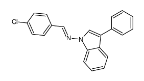 1-(4-chlorophenyl)-N-(3-phenylindol-1-yl)methanimine Structure