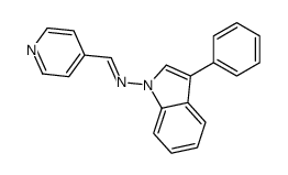 N-(3-phenylindol-1-yl)-1-pyridin-4-ylmethanimine Structure