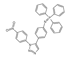 4-[3-(4-nitro-phenyl)-3H-[1,2,3]triazol-4-yl]-N-(triphenyl-λ5-phosphanylidene)-aniline Structure