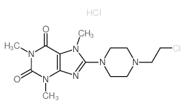 8-[4-(2-chloroethyl)piperazin-1-yl]-1,3,7-trimethyl-purine-2,6-dione Structure