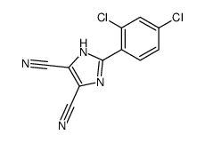 2-(2,4-dichlorophenyl)-1H-imidazole-4,5-dicarbonitrile结构式