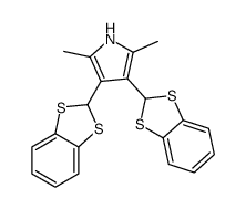 3,4-bis(1,3-benzodithiol-2-yl)-2,5-dimethyl-1H-pyrrole Structure