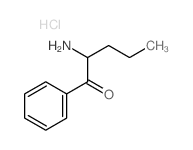 1-Pentanone,2-amino-1-phenyl-, hydrochloride (1:1) Structure