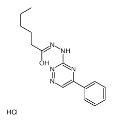 N'-(5-phenyl-1,2,4-triazin-4-ium-3-yl)hexanehydrazide,chloride Structure