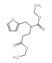 b-Alanine,N-(ethoxycarbonyl)-N-(2-furanylmethyl)-, ethyl ester structure