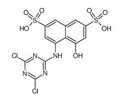 4-(4,6-dichloro-[1,3,5]triazin-2-ylamino)-5-hydroxy-naphthalene-2,7-disulfonic acid Structure