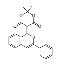 1-(2,2-dimethyl-4,6-dioxo-1,3-dioxan-5-ylidene)-3-phenyl-2-benzothiopyran结构式