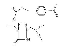 (3S,4R)-4-(2,2-dimethoxyethyl)-3-[(1RS)-1-(p-nitrobenzyloxycarbonyloxy)ethyl]-2-oxoazetidine Structure