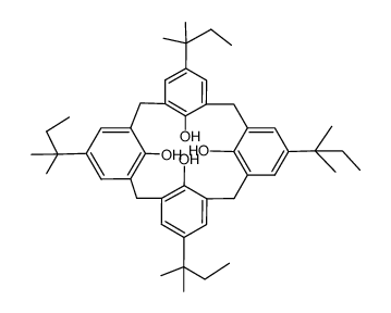 5,11,17,23-tetrakis(1,1-dimethylpropyl)-25,26,27,28-tetrahydroxycalix[4]arene结构式