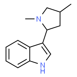 Indole, 3-(1,4-dimethyl-2-pyrrolidinyl)- (8CI)结构式