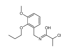 2-chloro-N-[(3-methoxy-2-propoxyphenyl)methyl]propanamide结构式