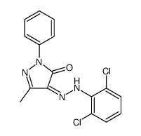 1H-Pyrazole-4,5-dione, 3-methyl-1-phenyl-, 4-[2-(2,6-dichlorophenyl)hydrazone] Structure