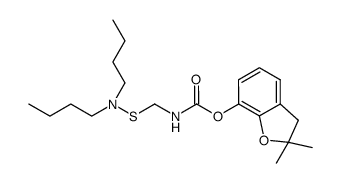 2,3-Dihydro-2,2-dimethylbenzofuran-7-yl=N-[[(dibutylamino)thio]methyl]carbamate Structure