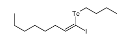 1-butyltellanyl-1-iodooct-1-ene结构式