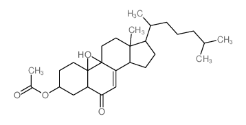 Cholest-7-en-6-one,3-(acetyloxy)-9-hydroxy-, (3b,5a)- (9CI)结构式