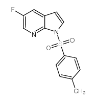 5-氟-1-[(4-甲基苯基)磺酰基]-1H-吡咯并[2,3-b]吡啶结构式