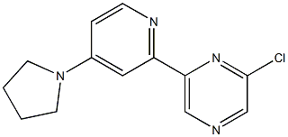 2-Chloro-6-(4-pyrrolidin-1-yl-pyridin-2-yl)-pyrazine结构式