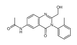 6-acetamido-2-hydroxymethyl-3-(o-tolyl)-4(3H)-quinazolinone Structure