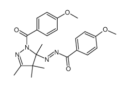 1-(p-methoxybenzoyl)-5-(p-methoxybenzoylazo)-3,4,4,5-tetramethyl-2-pyrazoline结构式