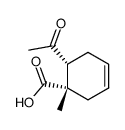 trans-4-methyl-5-acetylcyclohexene-4-carboxylic acid结构式