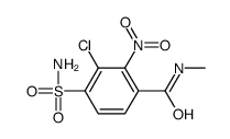 3-chloro-N-methyl-2-nitro-4-sulfamoylbenzamide结构式