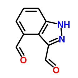 1H-Indazole-3,4-dicarbaldehyde结构式