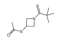 Ethanethioic acid,S-[1-(2,2-dimethyl-1-thioxopropyl)-3-azetidinyl] ester Structure