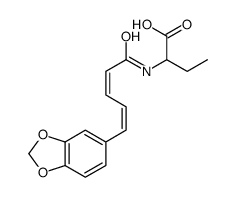 2-[[(2E,4E)-5-(1,3-benzodioxol-5-yl)penta-2,4-dienoyl]amino]butanoic acid结构式