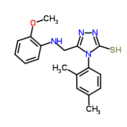 4-(2,4-Dimethylphenyl)-5-{[(2-methoxyphenyl)amino]methyl}-4H-1,2,4-triazole-3-thiol Structure