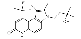 3-(3-Hydroxy-3-methyl-butyl)-1,2-dimethyl-9-trifluoromethyl-3,6-dihydro-pyrrolo[3,2-f]-quinolin-7-one Structure