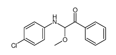 2-((4-chlorophenyl)amino)-2-methoxy-1-phenylethanone结构式