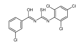 3-chloro-N-[(2,4,6-trichlorophenyl)carbamothioyl]benzamide结构式