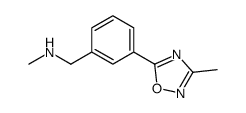 N-甲基-3-(3-甲基-1,2,4-噁二唑-5-基)苄胺结构式