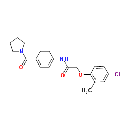 2-(4-Chloro-2-methylphenoxy)-N-[4-(1-pyrrolidinylcarbonyl)phenyl]acetamide Structure